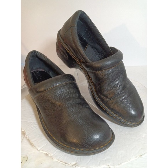 BOC Born Concept Brown Leather Slip On Mules Clogs Size 9M...Gently Worn EUC - Picture 4 of 12